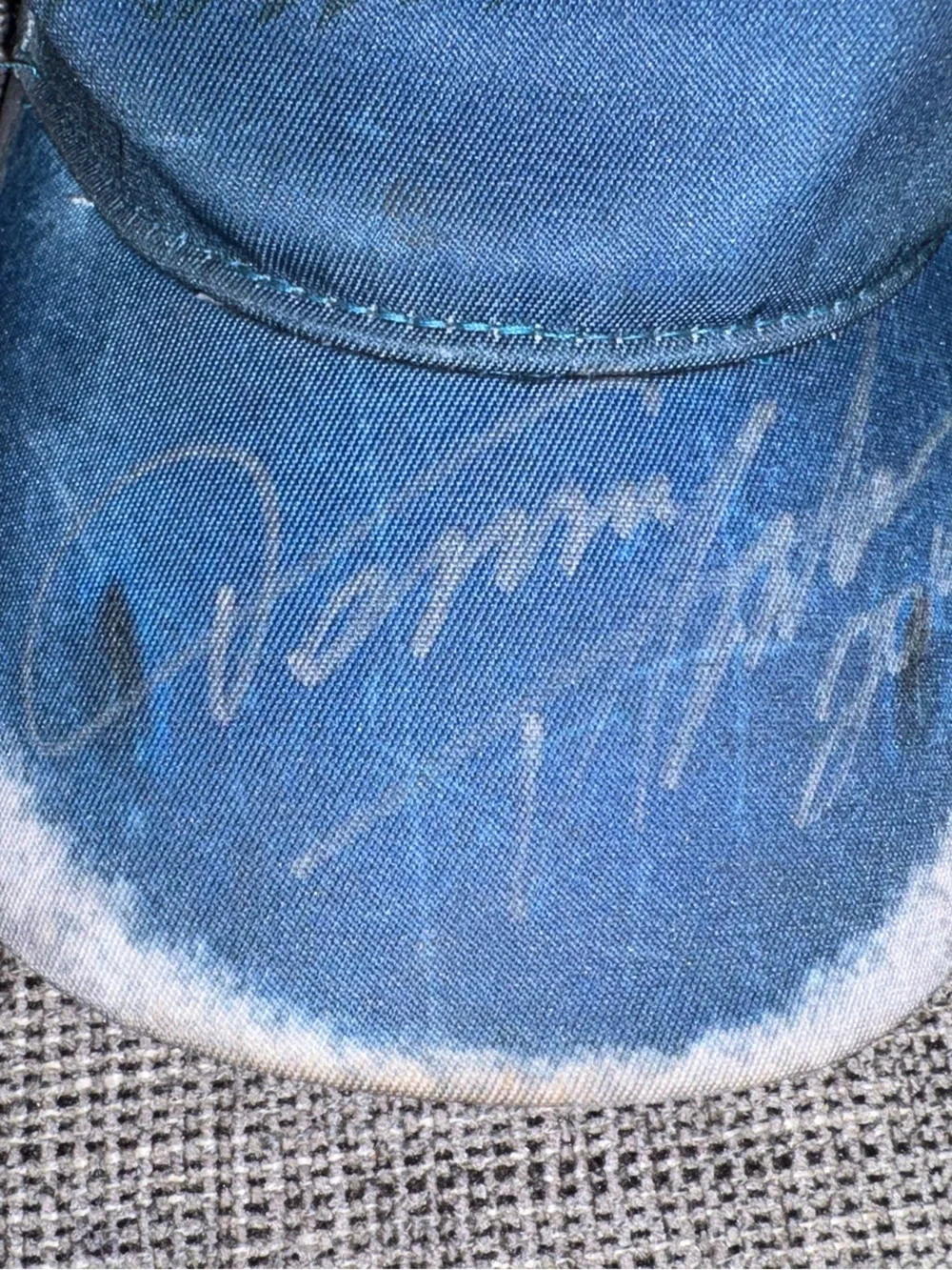 Kids Signed Dennis Anderson Megalodon Monster Jam Trucker Hat - Blue